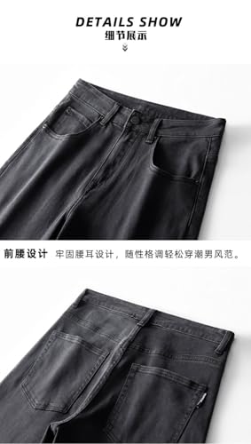 Jeans Pants Trousers Denim Stretch Micro Spine Ha Men's High Street Washed Retro Casual Versatile Style Clothing2
