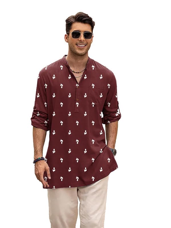 BE ACTIVE Men’s Stylish Cotton Cream Colour Kurta (A1NSK1021 4 S).