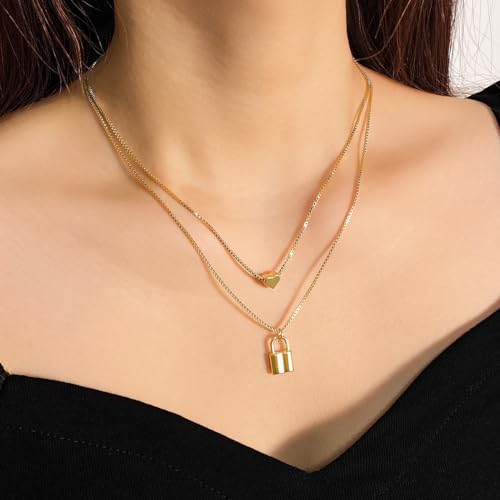 ZOVOLI 50 PCS Golden Jewelry Set for Women, Dainty Dangle Earrings, Stackable Ring, Multi-Layered Bracelet Necklace Valentine Anniversary Fashion Party Jewelry Pack Gift for Her - Thumbnail 7