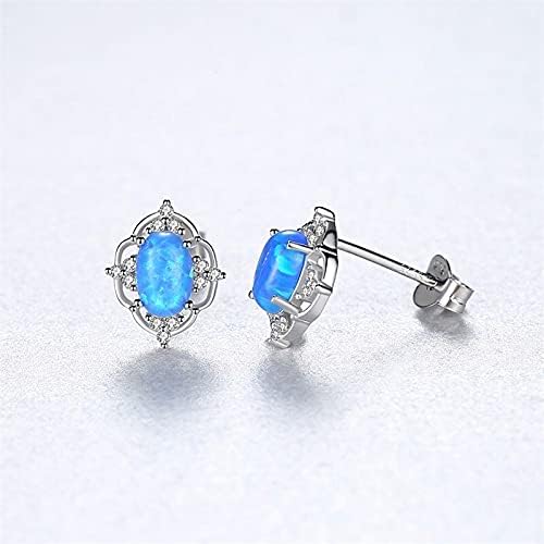 100% Ohrstecker für Damen mit ovalen Opal-edelsteinen, partygeschenke für Damen