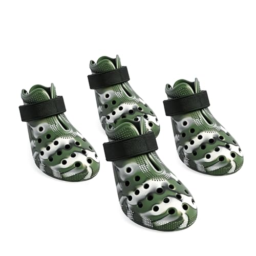 Dog Shoes for Hot Pavement - Comfortable Paw Protection for Medium & Large Dogs, Adjustable Strap &...