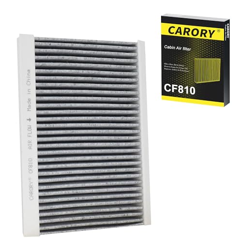 Image of CARORY Cabin Air Filter w /Activated Carbon for Jeep Compass (2017-2026), Renegade (2015-2024), Fiat 500X (2016-2023), 500L (2014-2020), Dodge Hornet (2023-2025), OE# 68267921AA, CF11810, CF810