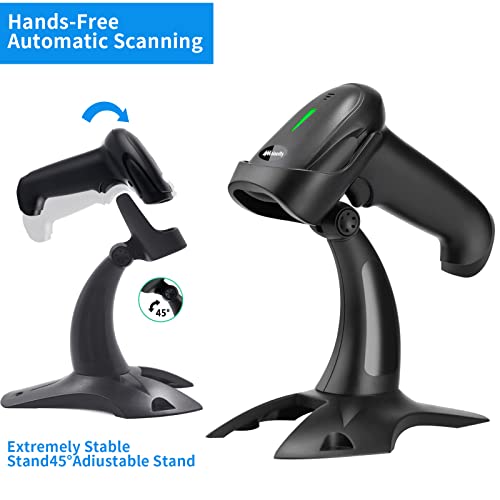 Usb Bluetooth Barcode Scanner With Stand,Alacrity Handsfree Barcode Scanner Wireless Versatile 3-In-1Rechargeable Cordless 1D Barcode Reader Usb Handheld Bar Code Scanner Wireless Inventory Scanner #TOP1