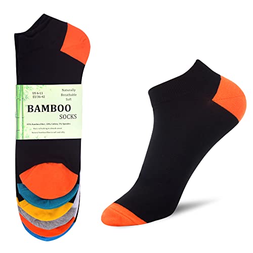 WeciBor Herren Bambus Socken Atmungsaktiv Weich Casual Sneaker Kurze Socken 6er Pack Cover