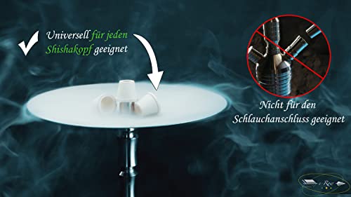 e-Row Shisha Kautschuk-Kopfdichtung - Shisha Dichtung für Ton-, Stein-, Glas- oder Silikonkopf - extra dicke & luftdichte Gummidichtung - Set wählbar 1, 2, 3 oder 4er für alle Wasserpfeifen (3)