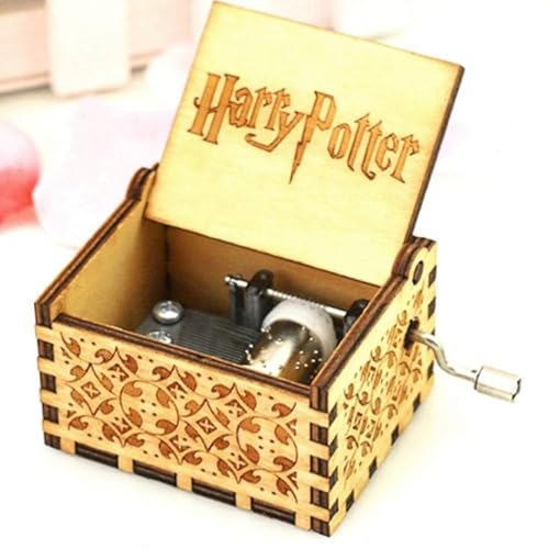 Image of Zesta Harry Potter Musical Box Gift | Music Crank Mini Collectible for Girlfriend, Boyfriend, Husband, Wife | Unique Musical Gifts for Music Lovers | Vintage Wooden Box