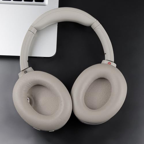 Image of SOULWIT Replacement Earpads for Sony WH-1000XM4 (WH1000XM4) Headphones, Ear Pads Cushions with Noise Isolation Foam, Added Thickness, Without Affecting Sensor - Grey