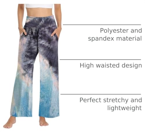 Image of TARSE Womens Wide Leg Pants Casual Loose Yoga Sweatpants Comfy Lounge Pajama Flowy Pants Pockets