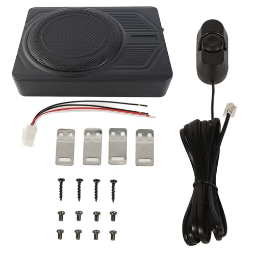 Ylwxzenith Subwoofer de automóvil Delgado de 10 Pulgadas con Amplificador PWM 600W Debajo del Asiento Sub para Camiones