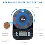 Automatische Fischzufuhr-Auto-Futterspender für Aquarium-wiederaufladbare Timer-Zufuhr von Fischfutter mit LCD-Anzeige, 15-Feed-Auto-Fischzufuhr mit feuchtigkeitsfestem Design – Bild 2