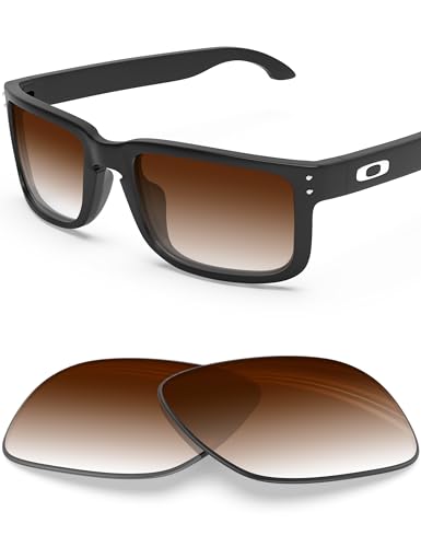 Image of BLAZERBUCK Anti-salt Replacement Lenses for Oakley Holbrook XL OO9417, Anti-Scratch, Impact Resistant & Perfectly Fit - Brown Gradient