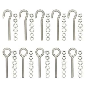 Hamineler M6 Edelstahl Augenbolzen Set 10 Stück