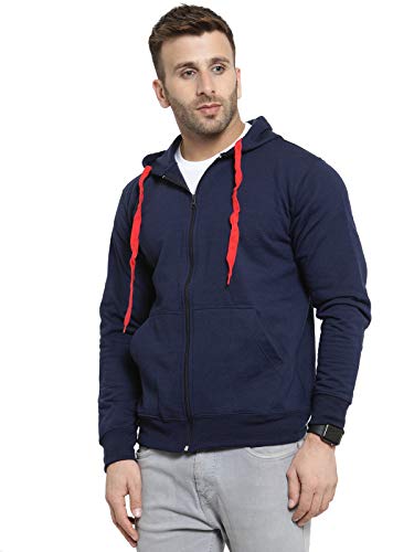 Image of Scott International Men's Solid Cotton Hoodies for Men, Trendy and Comfortable Sweatshirts for Men, Stylish Winter Wear with Hood and Pockets, Fashionable Hooded Sweatshirts
