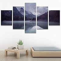 SIGNWIN 5 Panel Canvas Wall Art Calming Waters for Home Decorations Ready to Hang - 60