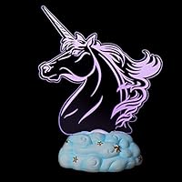 Algopix Similar Product 6 - Unicorn Night Light Toys Cake Topper
