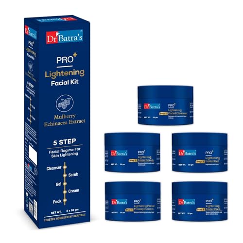 Image of Dr Batra's PRO+ Lightening Facial Kit, Enriched with Mulberry And Echnacea Extracts, Kit for Soft Supple Skin - 250 gm (Pack Of 2)
