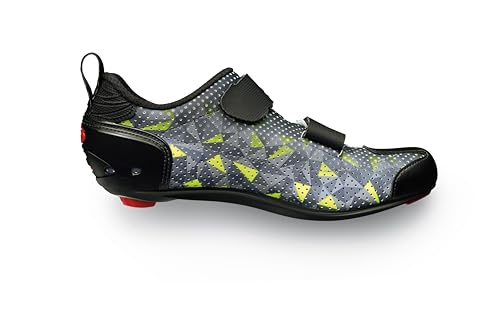 Sidi T-5 Air Triathlon Shoes (9, Grey/Yellow)2