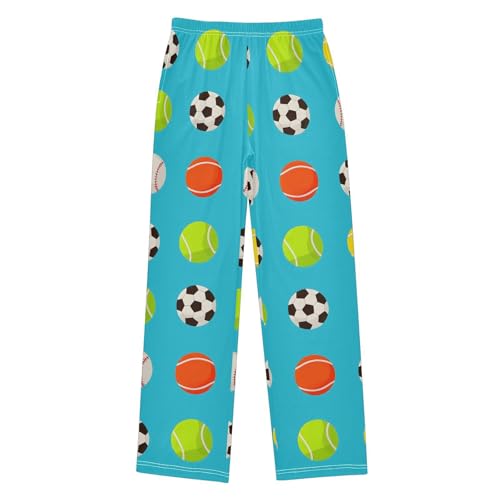 Pajama Pants Various Balls Pattern Long Sleep Pants Lounge Bottoms