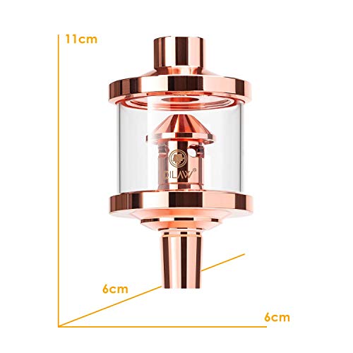 DILAW® Shisha DX1 Glas Molassefänger Edelstahl Wasserpfeife, Vorkühler-Aufsatz für(Schliff 18/8) Zubehör Farbe Rosé Gold – Bild 6