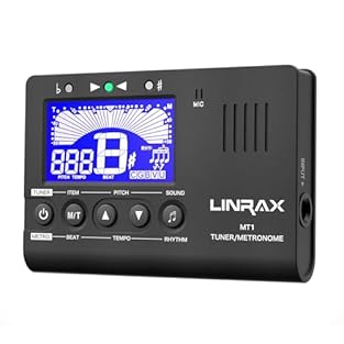 【MULTIFUNCTIONAL 3 IN 1】: Linrax MT1 metronome tuner combines a metronome, tuner and tone generator, all housed in a pocket-sized device. High-contrast LCD digital display is easy to read even in a dark environment. The chromatic tuner is applicable ...