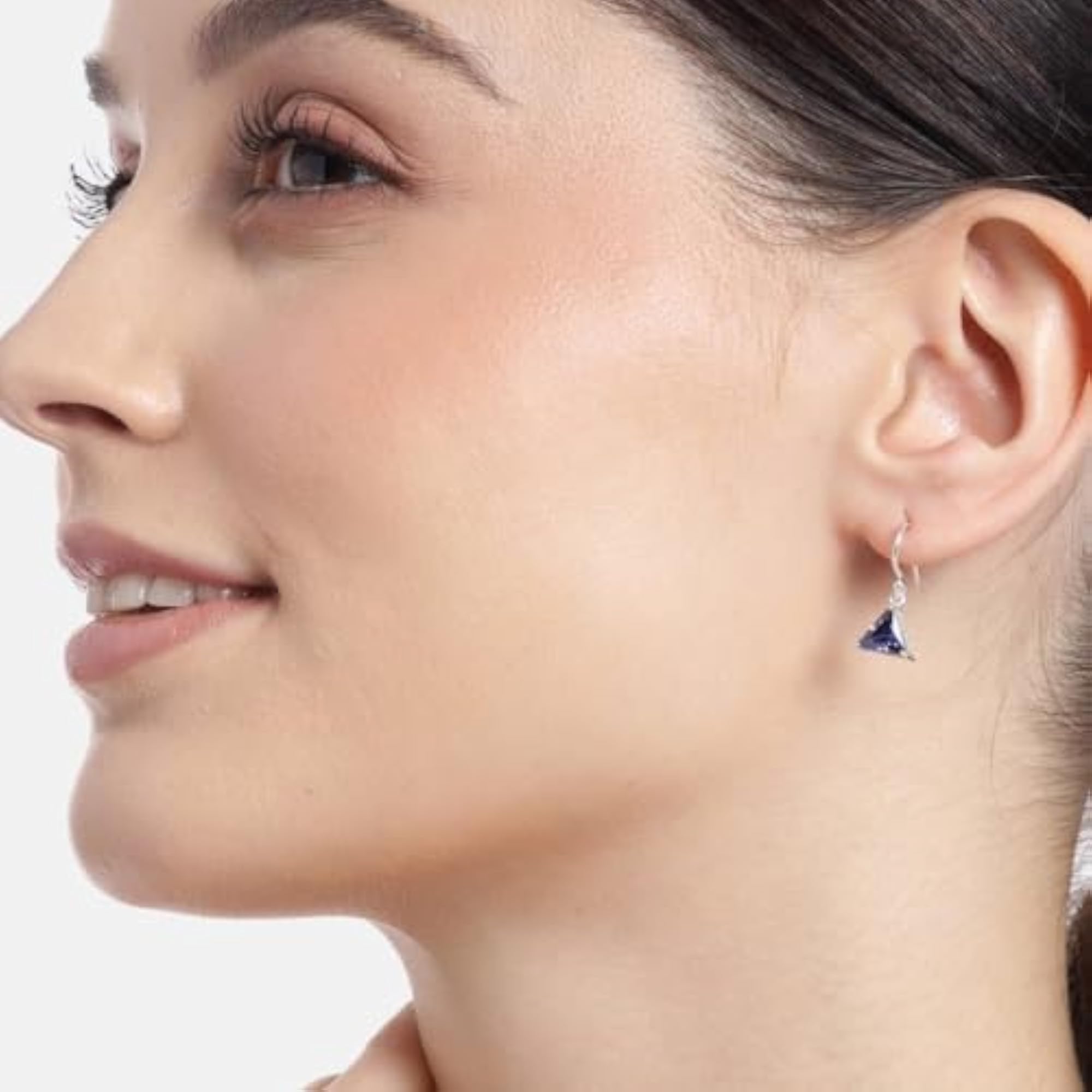925 Silver CZ Dangler Earrings