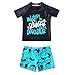 TinaDeer Baby Jungen Bademode 1-8 Jahre Kinder Sommer Badeanzug Cartoon Dinosaurier-Druck Schwimmbekleidung Sonnenschutz Badebekleidung UV Schutz Bade-Set Kurz Tops + Badehose