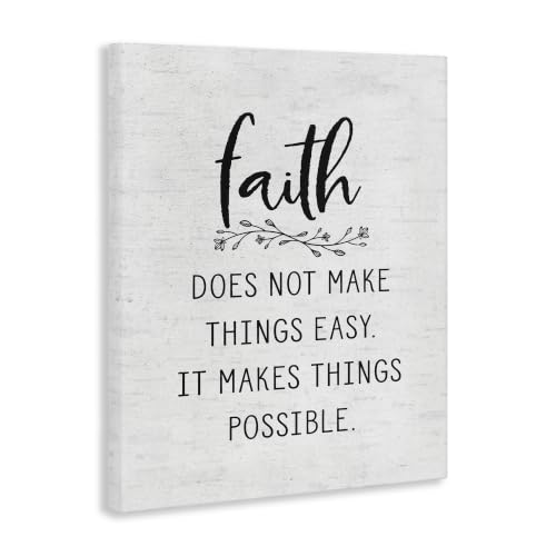 Image of Stupell Industries 'Encouraging Faith Quote Rustic Botanical'| Canvas Art
