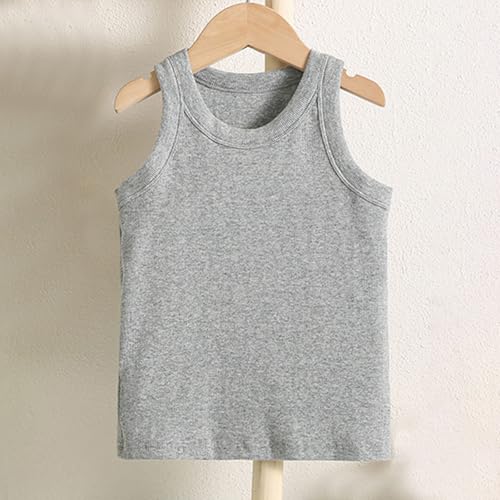 Lmdudan 2-13Y Toddler Baby Girls Boys Sleeveless Tank Tops Kids Summer Basic Cami Shirts Cotton Athletic Undershirts T-Shirt3