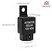 12V 40A Relay, Fog Light 4 Pin Relays Fit for YL-388-S Automotive Fog Driving Light, Auto SPST Light Bar Starter Wire Wiring Harness Replacement Parts Kit, 40 Amp 30A (Black, 1Pc)
