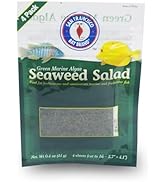 San Francisco Bay Brand Green Seaweed Salad Dried Marine Algae Bulk (0.4 Ounce 16 Mini Sheets) Aq...