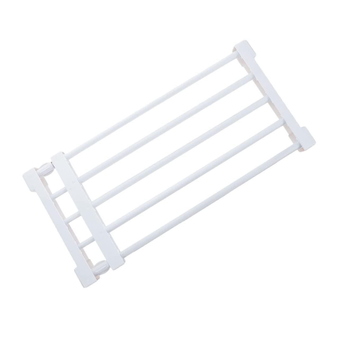 Hohopeti Space-Saving Expandable Closet Rack Tension Shelf Organzier Non-Slip Corners