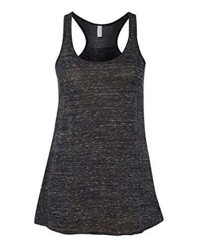Bella + Canvas Womens 3.7 oz. Flowy Racerback Tank (B8800) -BLACK MARBLE -XL