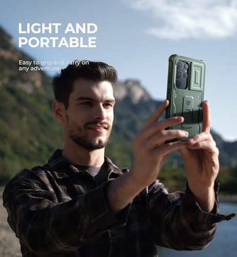Dexnor for Samsung Galaxy S24 Ultra Case with Built-in Slide Camera Cover & Screen Protector & Kickstand,Shockproof Rugged Case Full-Body Bumper Protective Cover for Galaxy S24 Ultra (2024),Army Green by Dexnor - Image 7