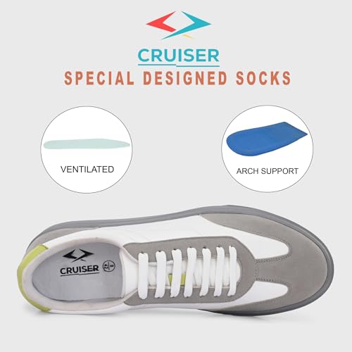 Image of Cruiser Mens 2533 Sneaker for Men | Lightweight & Comfortable | Stylish Lace-Up Casual Footwear with Cushioned Insole | Perfect for Versatile Outfits (2533)