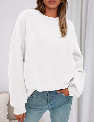 PRETTYGARDEN Sweatshirt for Women Oversized Crewneck Long Sleeve Pullover Fleece Top 2025 Fall Winter Fashion Outfits Clothes