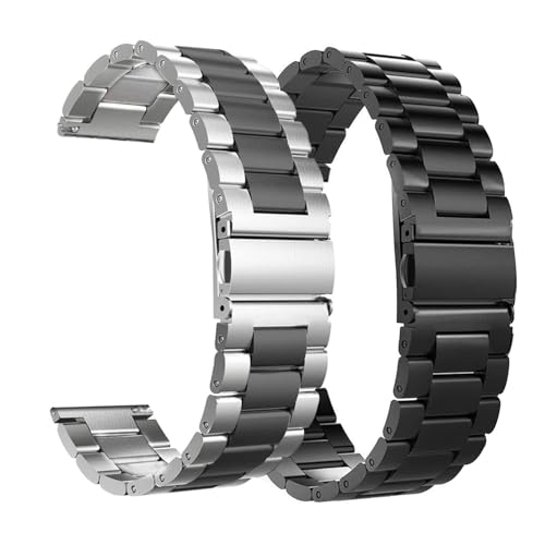 Valkit Correas para Galaxy Watch (42 mm), paquete de 2 correas de acero inoxidable, 41mm/42mm, Acero inoxidable