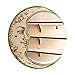 Linsition Estante de cristal – estante de madera de la luna creciente, estante de cristal montado en la pared para cristales piedra, aceite esencial, habitación y decoración gótica Witchy