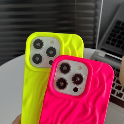 Coque iPhone 14 Pro Caseative vagues rouge antichoc avec relief ergonomique - 4