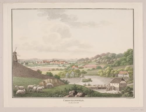 Peinture Christiansfeld par Søren L. Lange toile murale abstraite salon 60x90cm