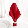 Pack of 10 Cotton Napkins Fabric 30 x 30 cm Washable Napkins Table Decoration Wedding Napkins Fabric Napkins Soft Comfortable for Kitchen Dining Table Family Dinner Christmas Cafe Restaurant Red