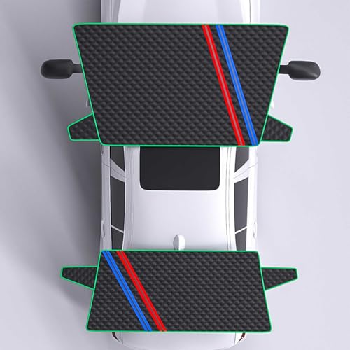 2024年革新版フロントガラス 凍結防止シート に適用 シエンタ/プリウス α 30 50 60系/bZ4X/RAV4 30系 50系 車 カーフロントカバー 車用凍結防止カバー 盗難防止挟み耳 雪対策 鏡保護 遮光断熱 リアテールウィンドウ 凍結防止シー