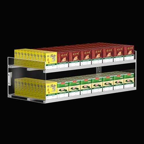 Présentoir automatique à cigarettes en acrylique transparent avec 10 poussoirs pour magasin