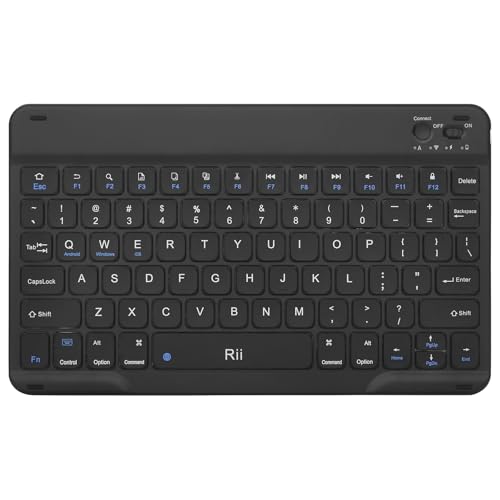 Rii RK302 Ultra-Slim Bluetooth Keyboard for ipad,iPhone,Android,Windows, Mac, Linux,Smart...