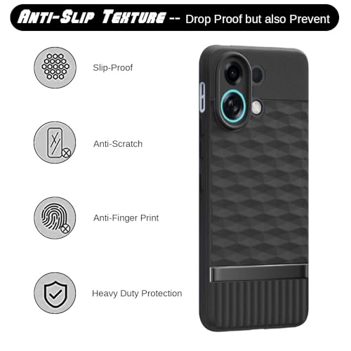 Image of Shockproof Case for Oppo K13 Turbo 5G | Full Camera Protection | TPU Flexible Back Cover for Oppo K13 Turbo 5G (Matte Black)