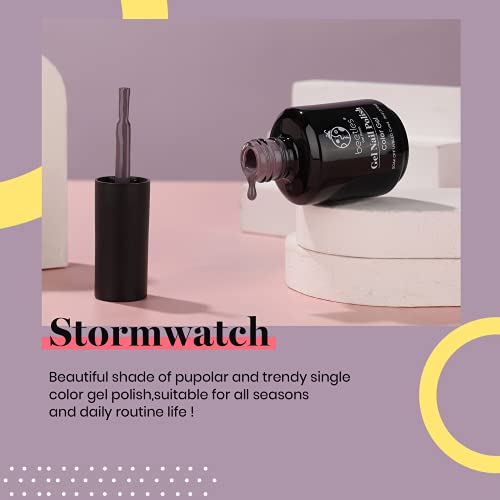 Image of Beetles Purple Grey Gel Polish - 1 Pcs 15ml Grayish Purple Gel Polish Stormwatch Color Soak Off Uv Nail Lamp Fall Nails Art Manicure Salon DIY Design Decoration at Home