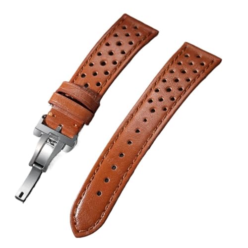 [Ƃ݂] 18/20/22mm jo[T{vvoh o^tCobN Be[WXgbv Y fB[X ʋC uXbg xg ANZT[(Polish-Red Brown,22mm)