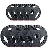 gorilla sports® dischi pesi olimpici - 1,25kg, 2,5kg, 5kg, 10kg, 15kg, 30kg, singolo/set, foro 50 mm, con manico, tri-grip, rivestiti in plastica - piastre per bilancieri, manubri, palestra