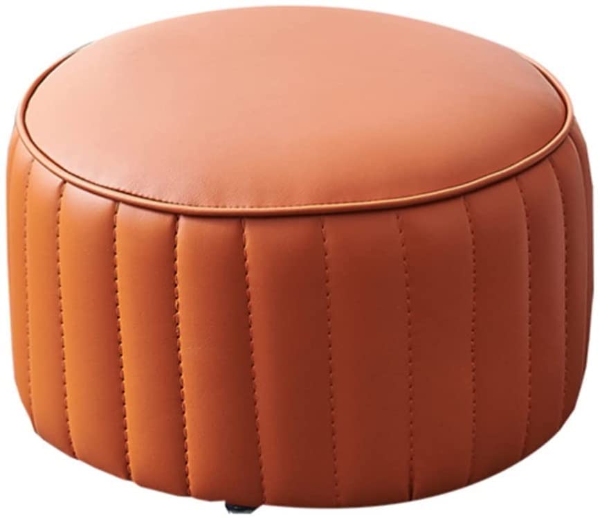Tabouret bas repose-pieds rembourré de couleur unie pour salon et entrée