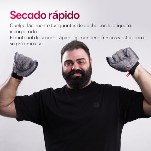 Caveem Guante exfoliante, exfoliante corporal para exfoliación profunda, guante exfoliante coreano, exfoliante corporal turco para eliminar la piel muerta (Paquete de 2) - imagen 4