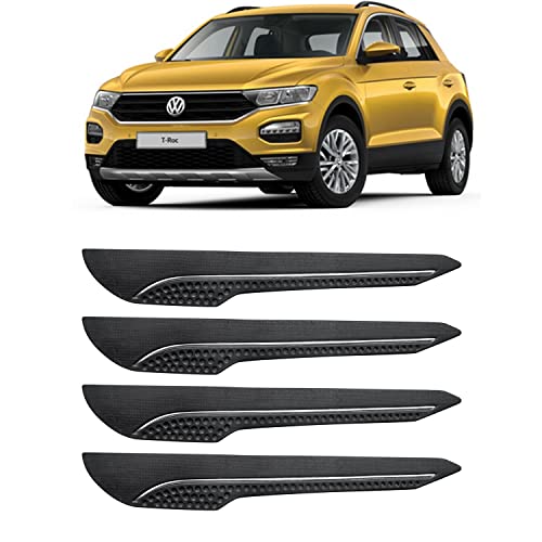Image of AOSIS-Car Bumper Protector /Bumper Guard for T-ROC with Single Chrome Stripe (4-Pcs)